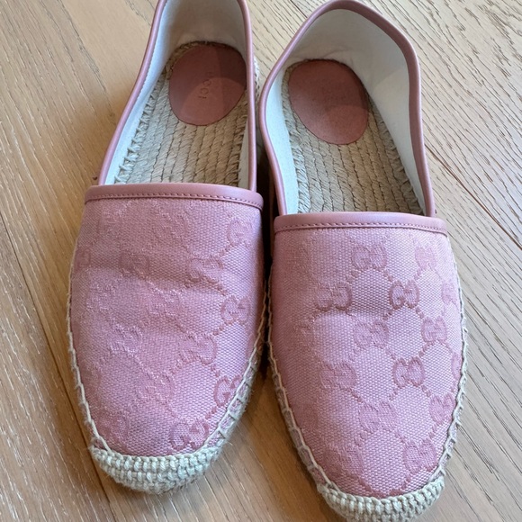 Gucci Pink Espadrille Shoes